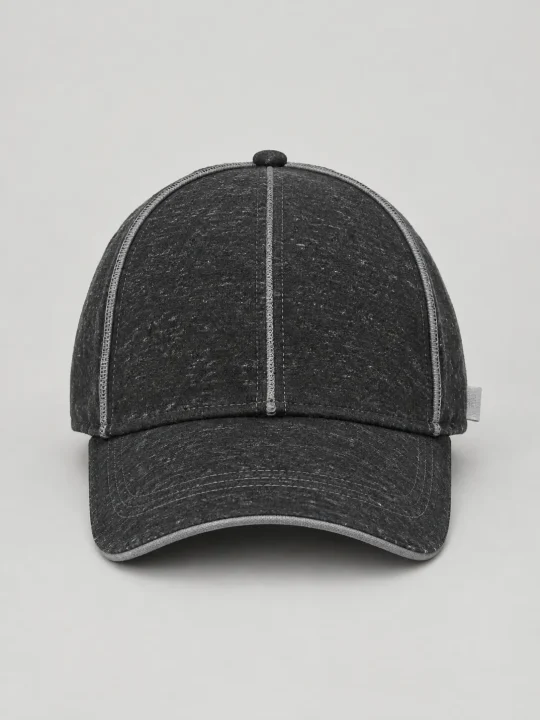 Black Fleece Cap, front view