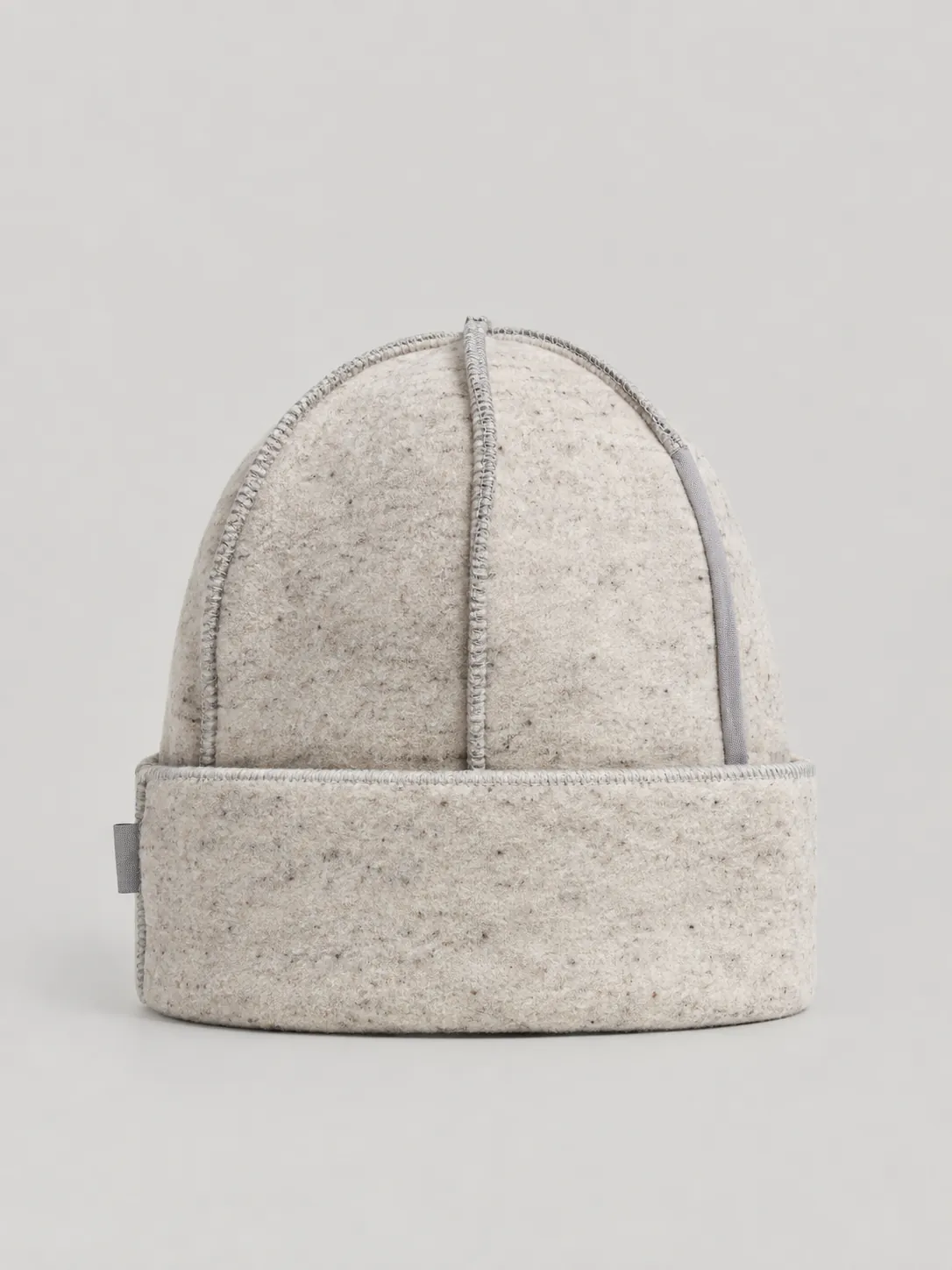 Ecru Fleece Beanie, framifrån