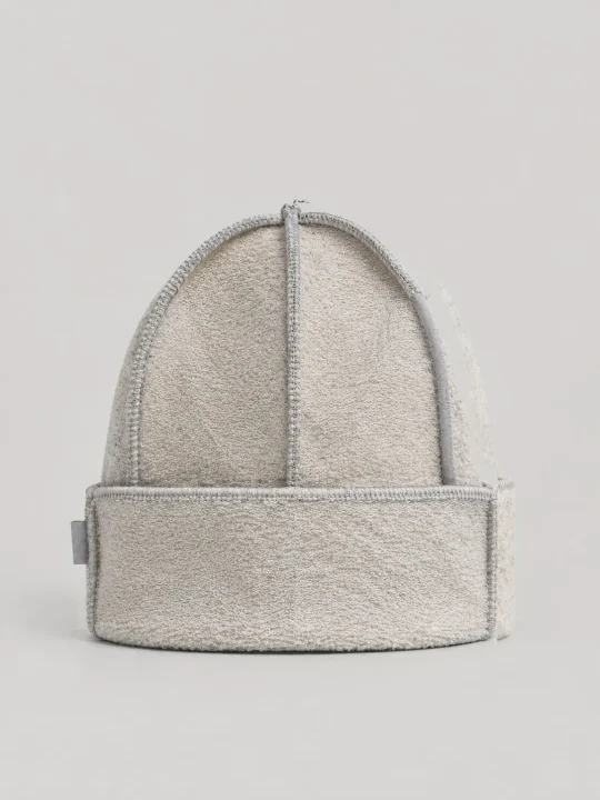 Ecru Fleece Beanie, inside view