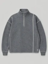 Half-Zip Mock, front view