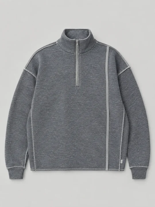 Half-Zip Mock, front view