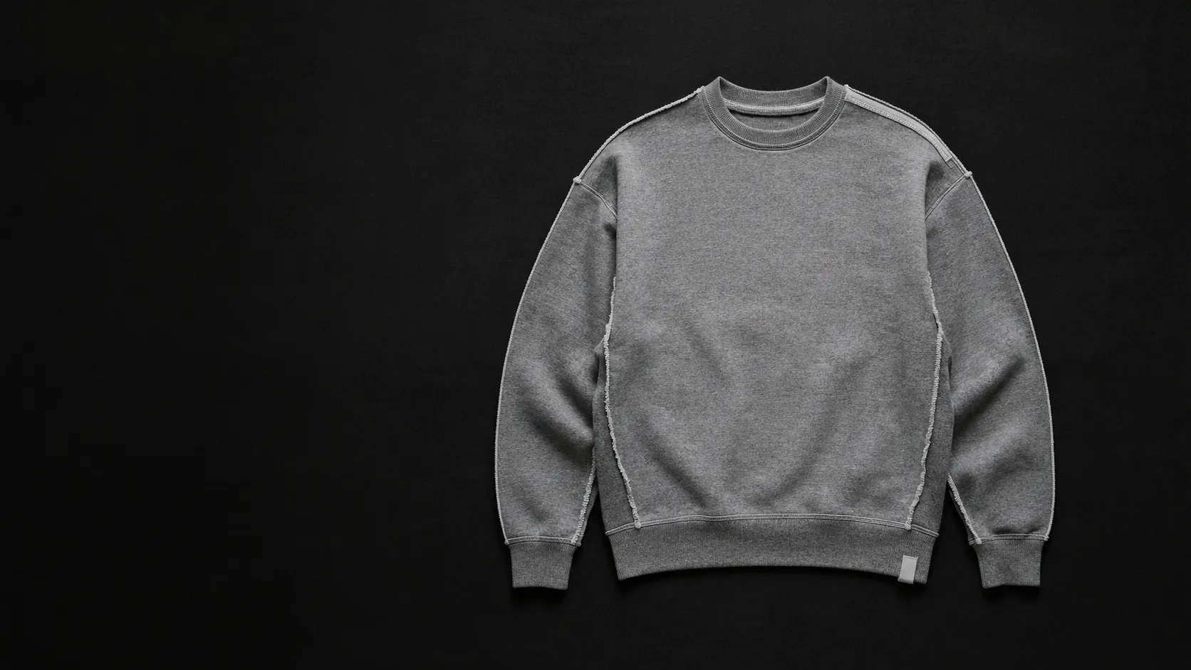 Inside-Out Crew i Grey Marl, set udefra