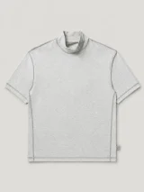 Mock Neck Tee, front view