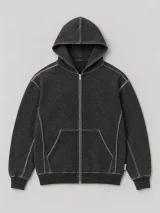 Seam-Out Zip Hoodie, front view