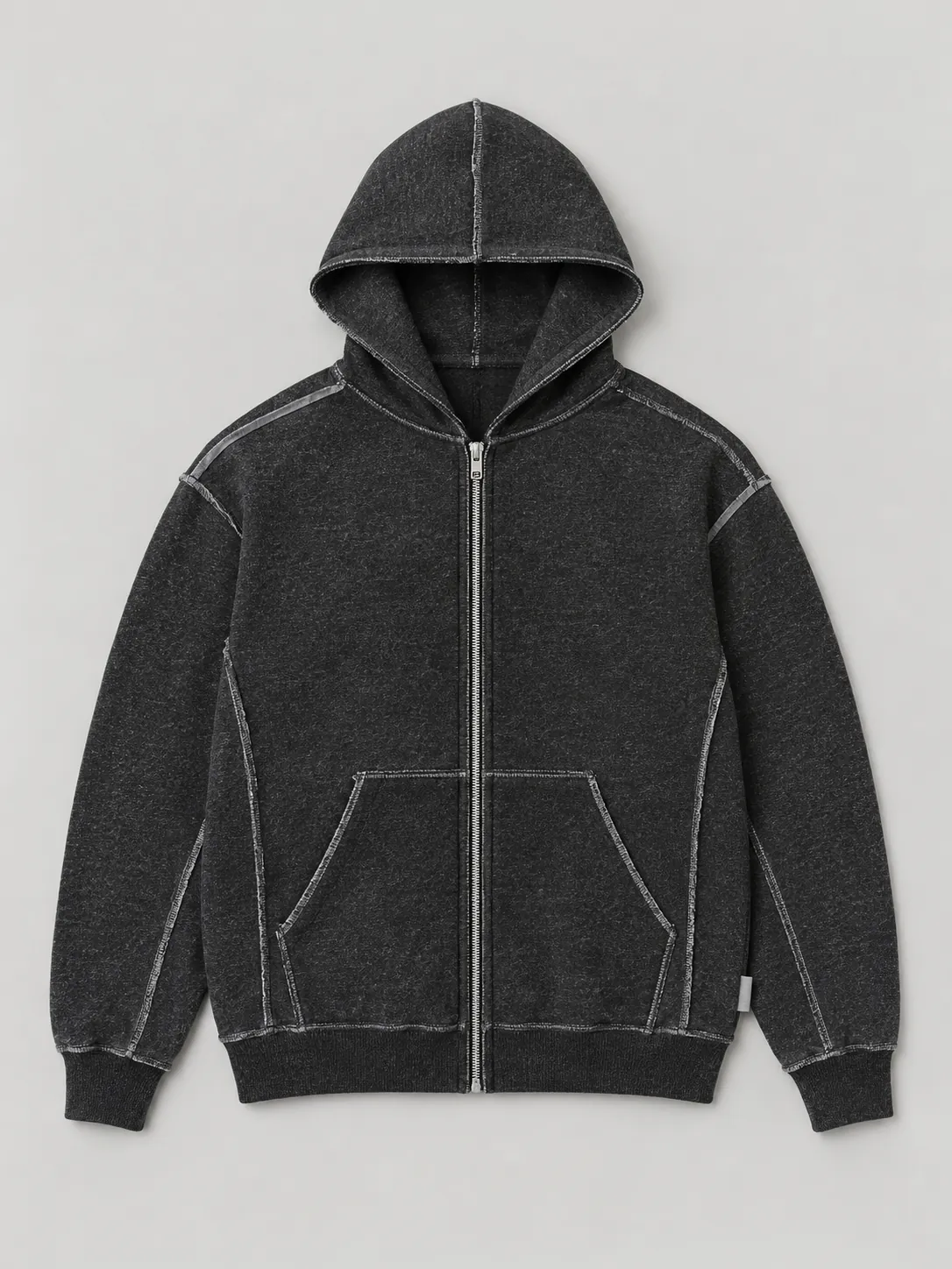Seam-Out Zip Hoodie, set forfra