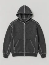 Seam-Out Zip Hoodie, inside view