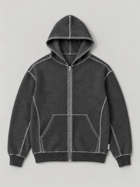 Seam-Out Zip Hoodie, vue de l’intérieur