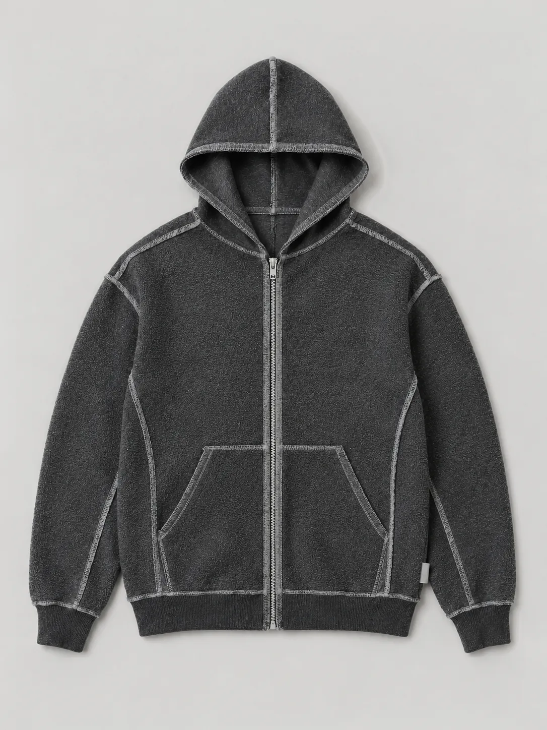 Seam-Out Zip Hoodie, set indefra