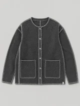 Snap Sweat Cardigan, inside view